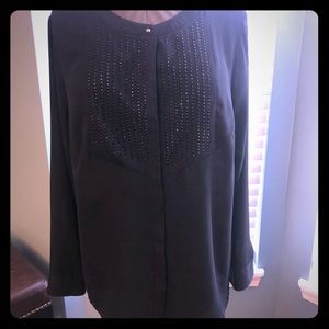 Lane Bryant Black Sequence Blouse size 14/16